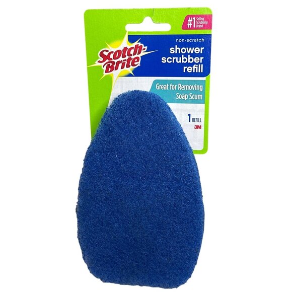 Scotch-Brite Non-Scratch Shower Scrubber Refill With Holder - Soap Scum Remover - Picture 1 of 2